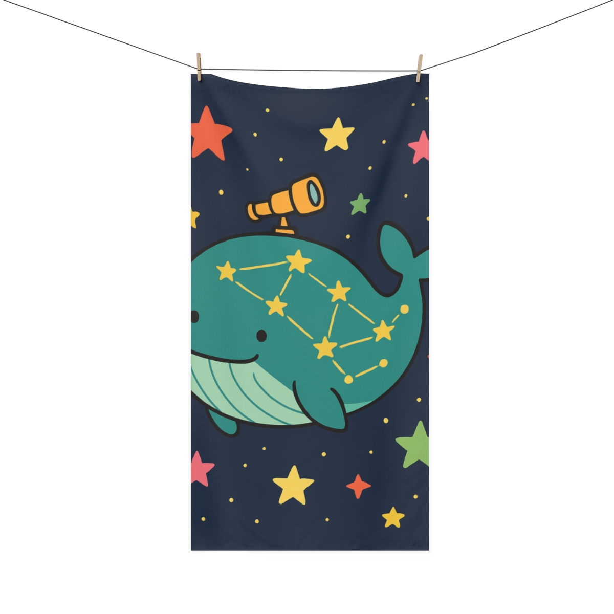 Starlight Space Whale stylish beach towels