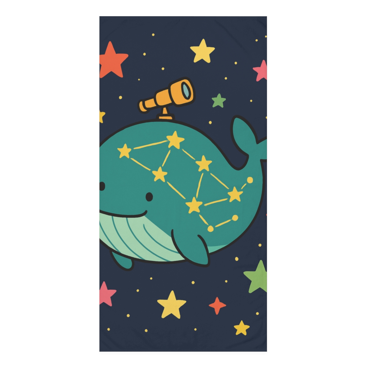 Starlight Space Whale stylish beach towels