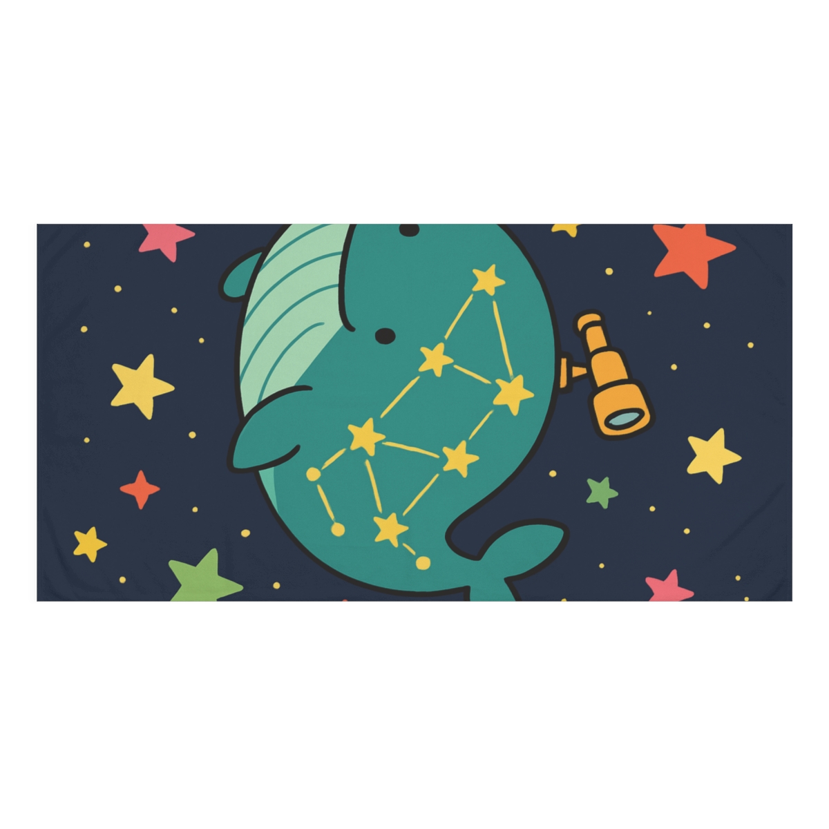 Starlight Space Whale stylish beach towels