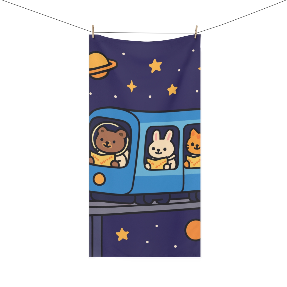 Starlight Subway Of The Milky Way designer printed towels