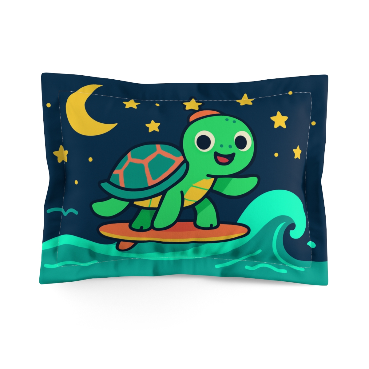 Starlight Surfing Sea Turtle trendy accent pillows