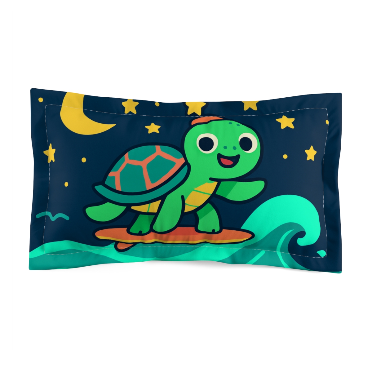 Starlight Surfing Sea Turtle trendy accent pillows
