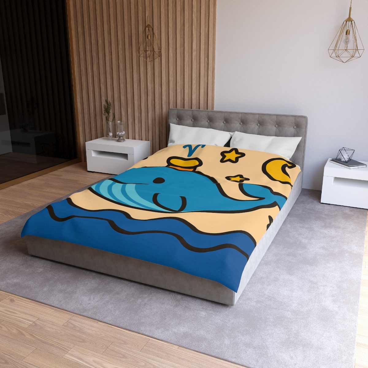 Starlight Whale Voyage custom duvets