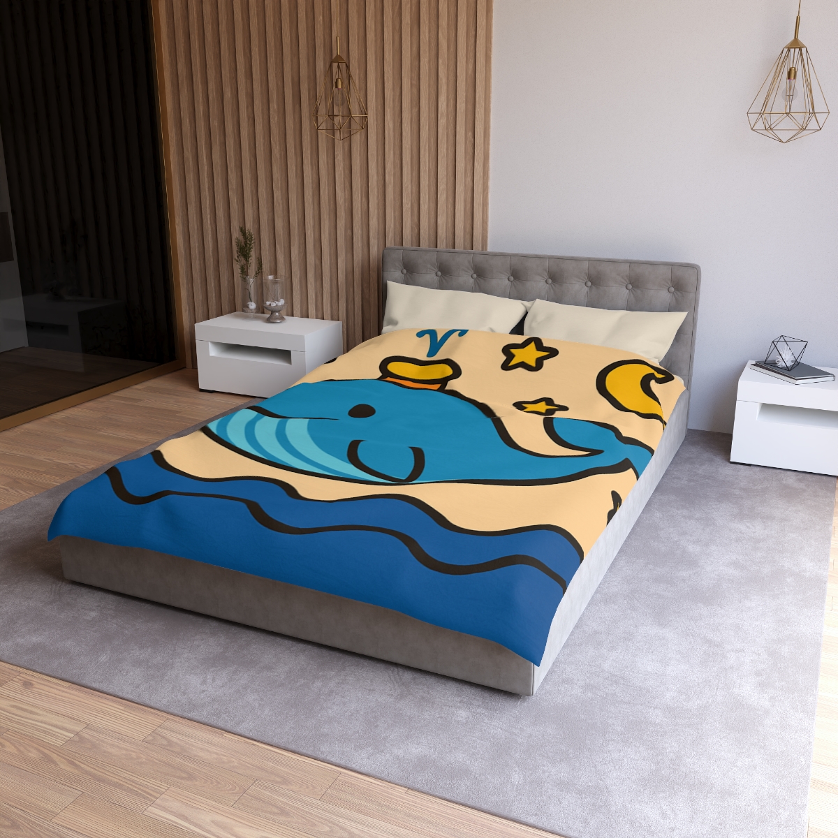 Starlight Whale Voyage custom duvets