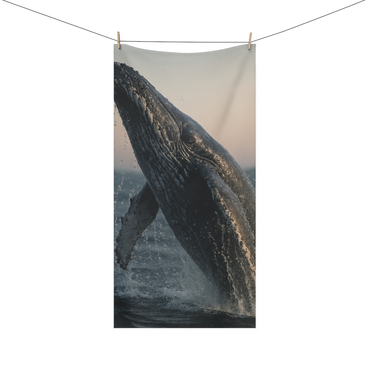 Starlit Breach Humpback Whale soft cotton towels