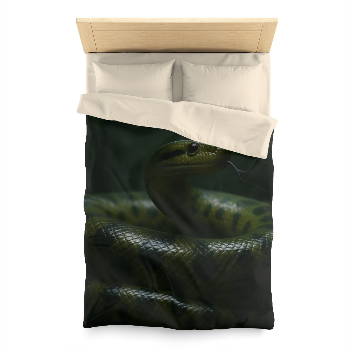 Starlit Coil Green Anaconda custom duvets