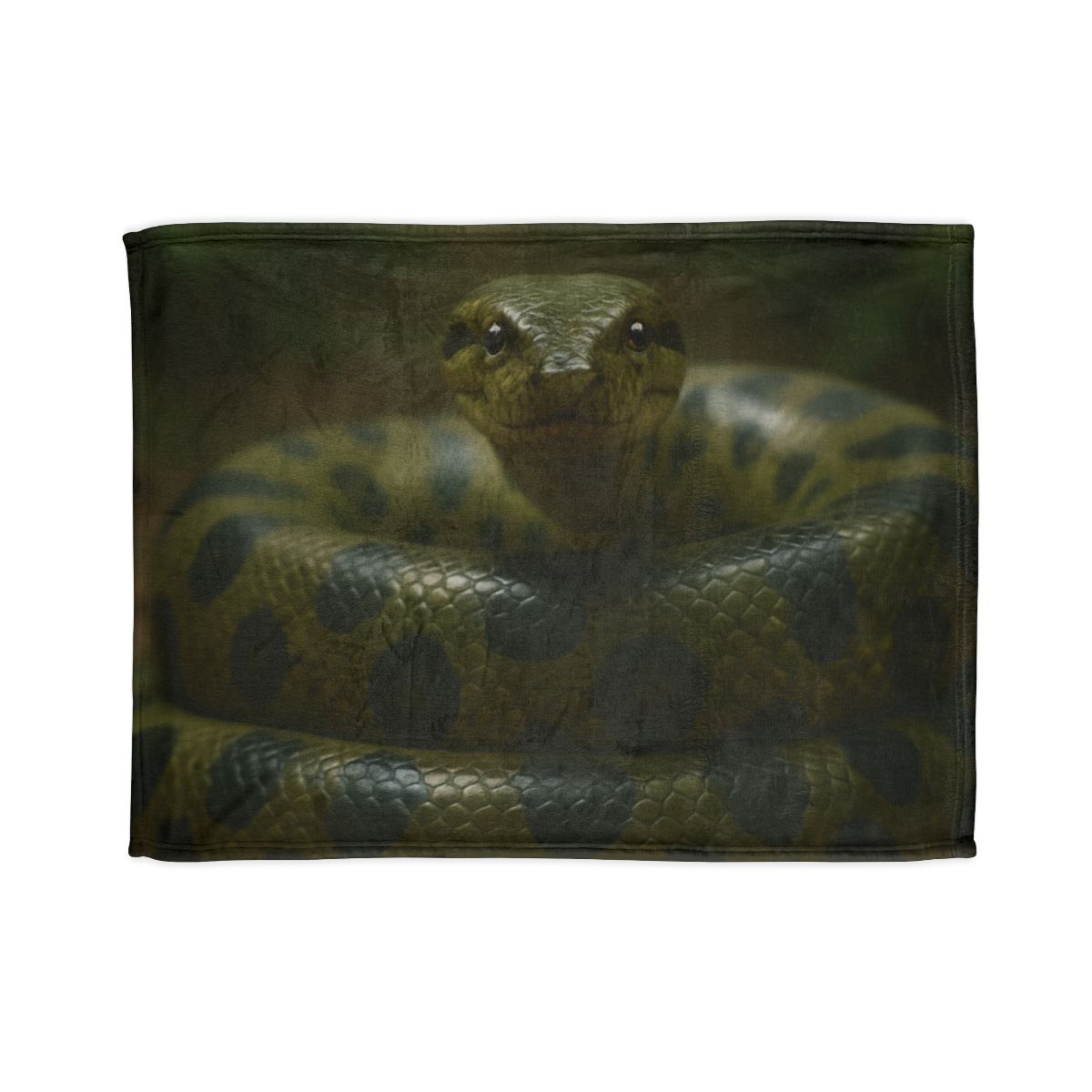 Starlit Coil Green Anaconda decorative home blankets