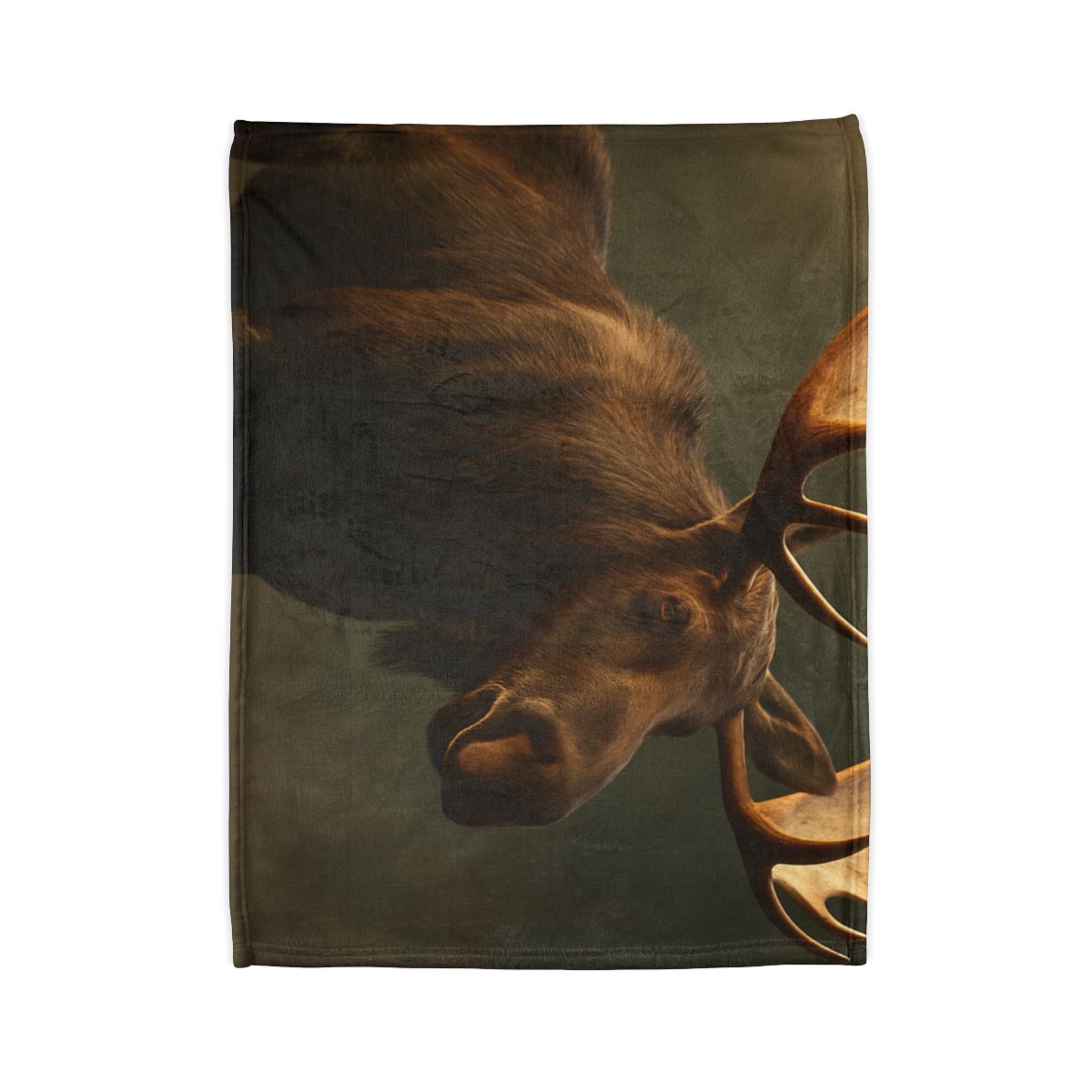 Starlit Crown Moose soft fleece blankets