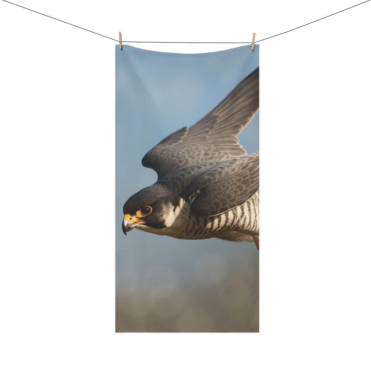 Starlit Dive Peregrine Falcon stylish beach towels