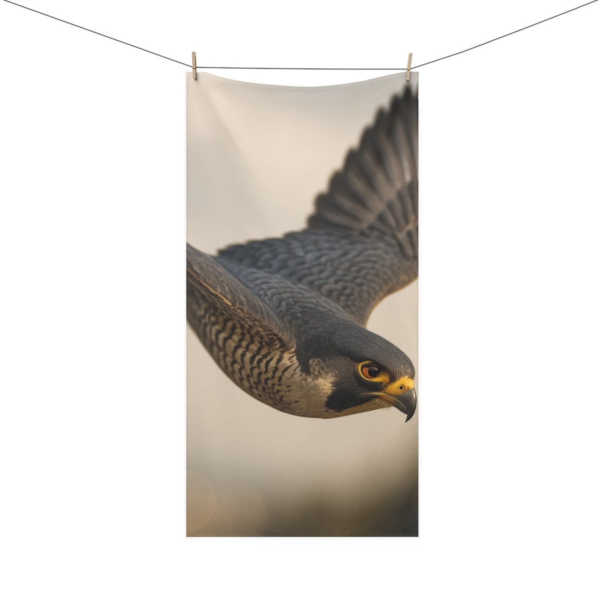 Starlit Dive Peregrine Falcon comfortable face towels