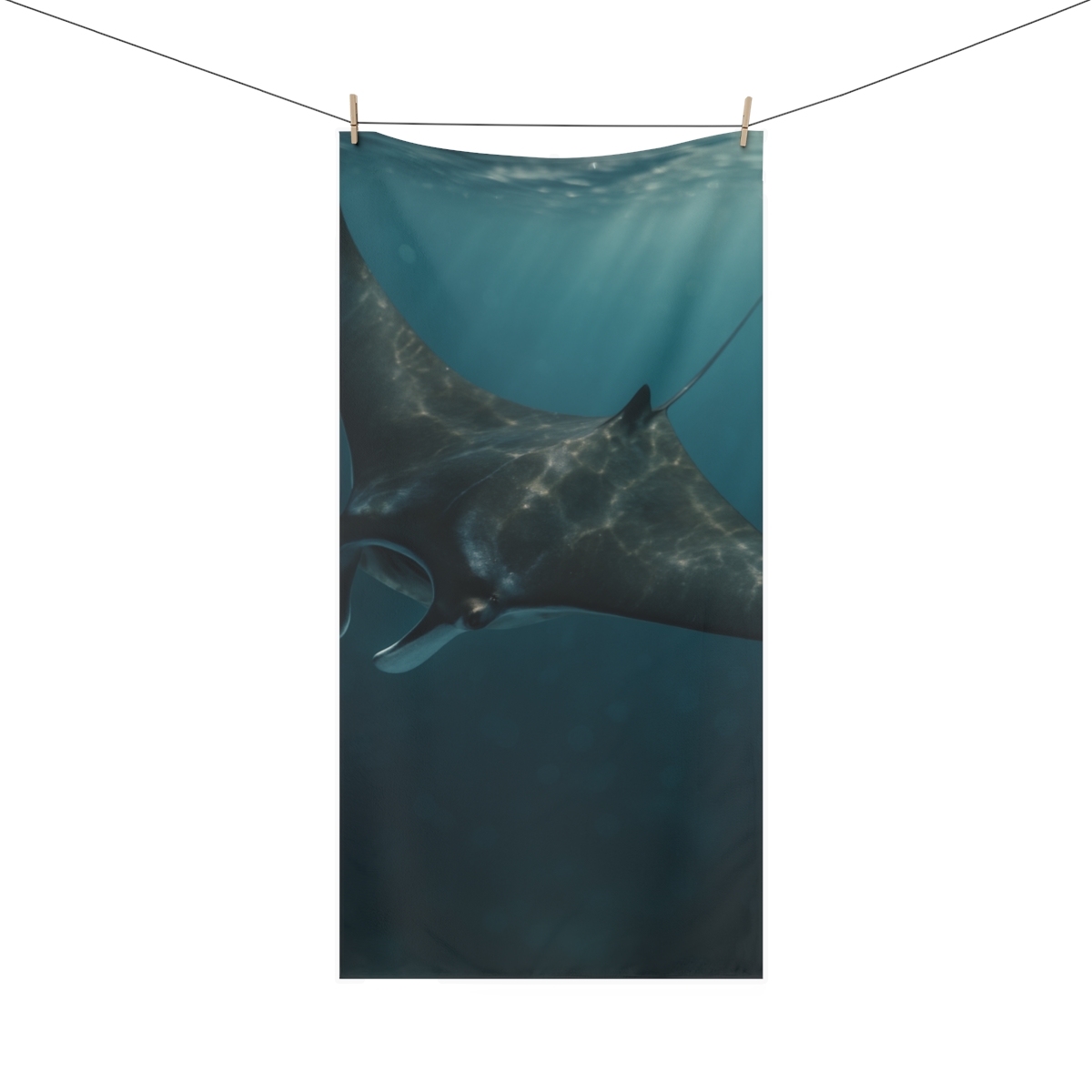 Starlit Drift Giant Manta Ray comfortable face towels