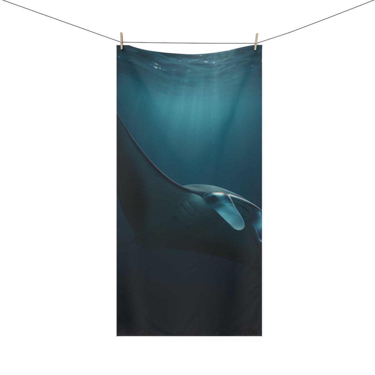 Starlit Drift Manta Ray comfortable face towels