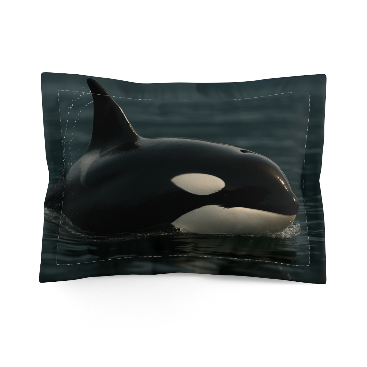 Starlit Drift Orca personalized decorative pillows