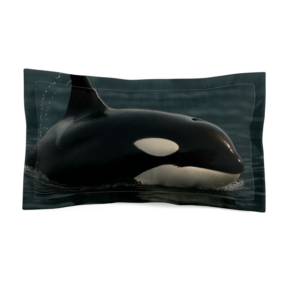 Starlit Drift Orca personalized decorative pillows