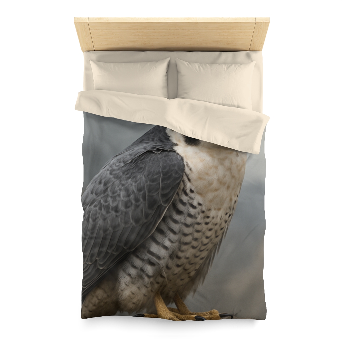 Starlit Focus Peregrine Falcon personalized bedding duvets