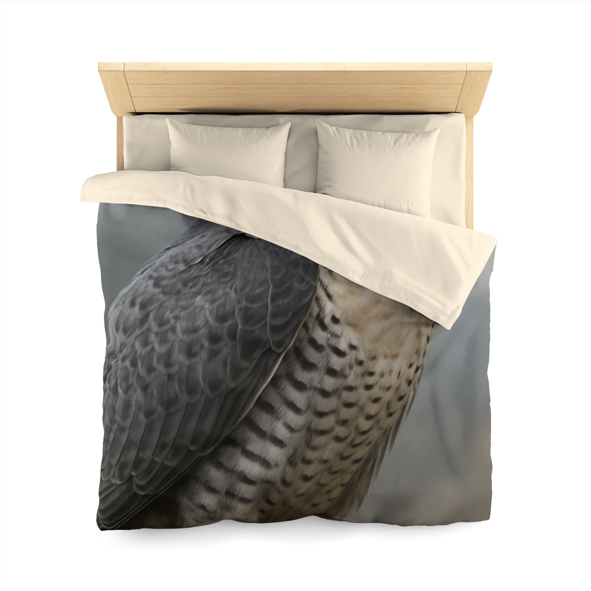 Starlit Focus Peregrine Falcon personalized bedding duvets