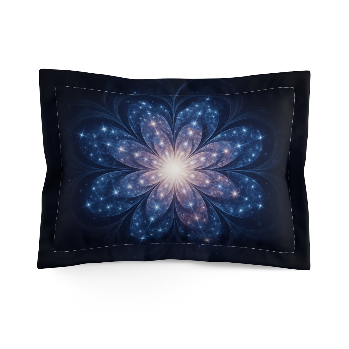 Starlit Fractal Bloom designer printed pillows