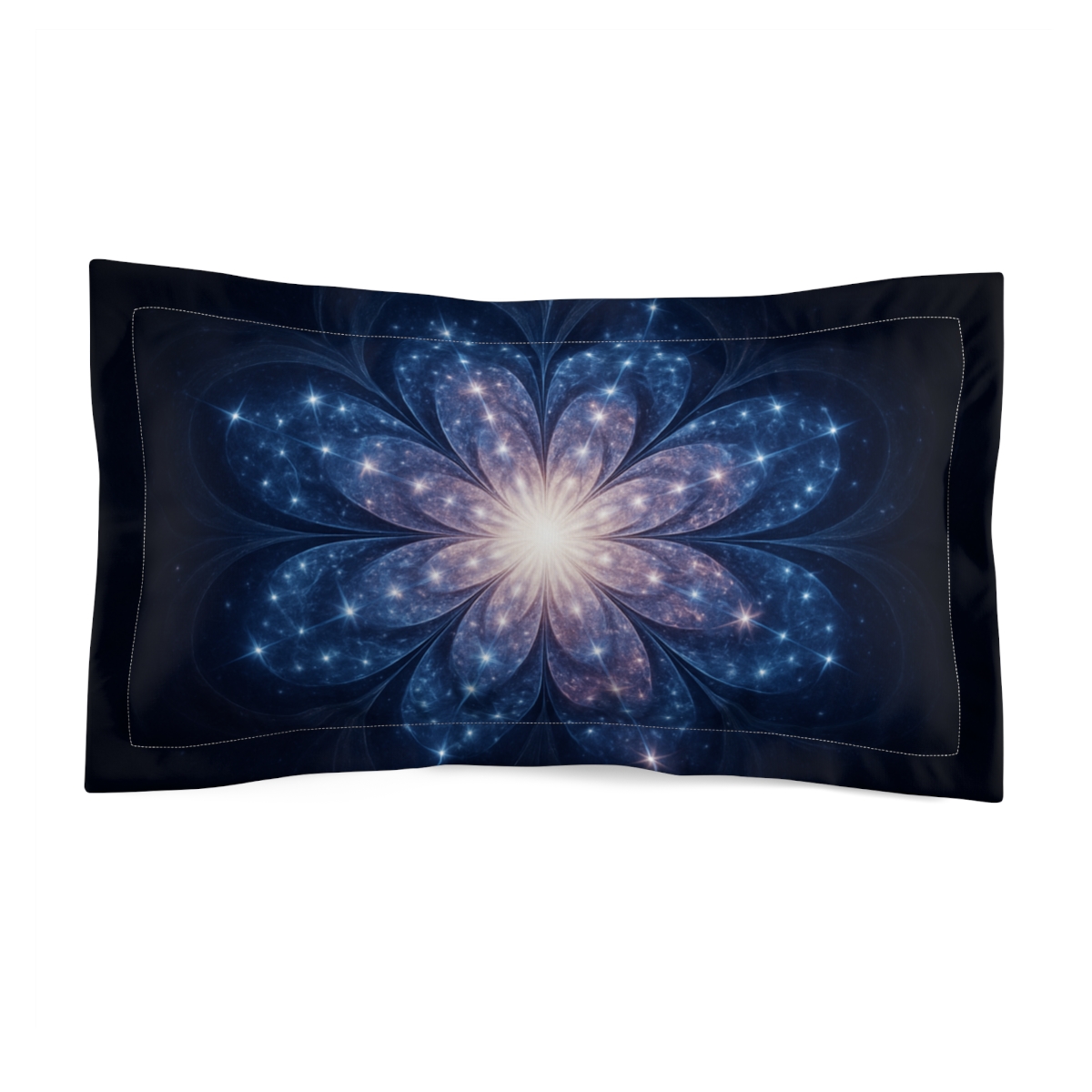 Starlit Fractal Bloom designer printed pillows