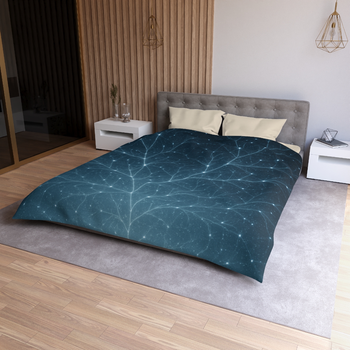 Starlit Fractal Canopy duvets for gifts