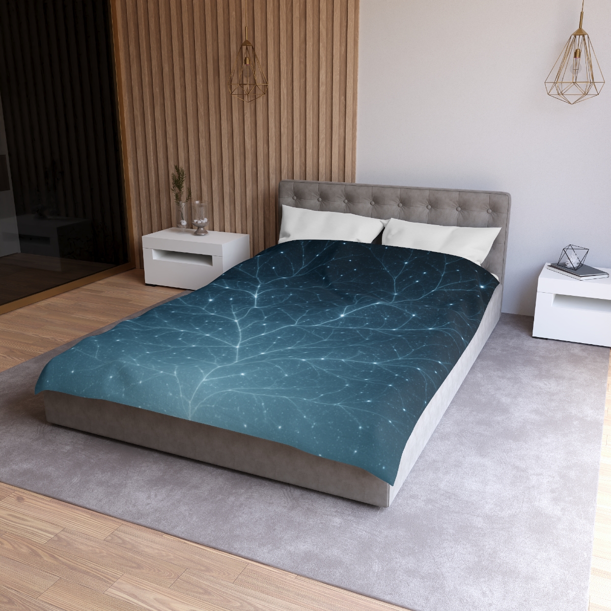 Starlit Fractal Canopy duvets for gifts