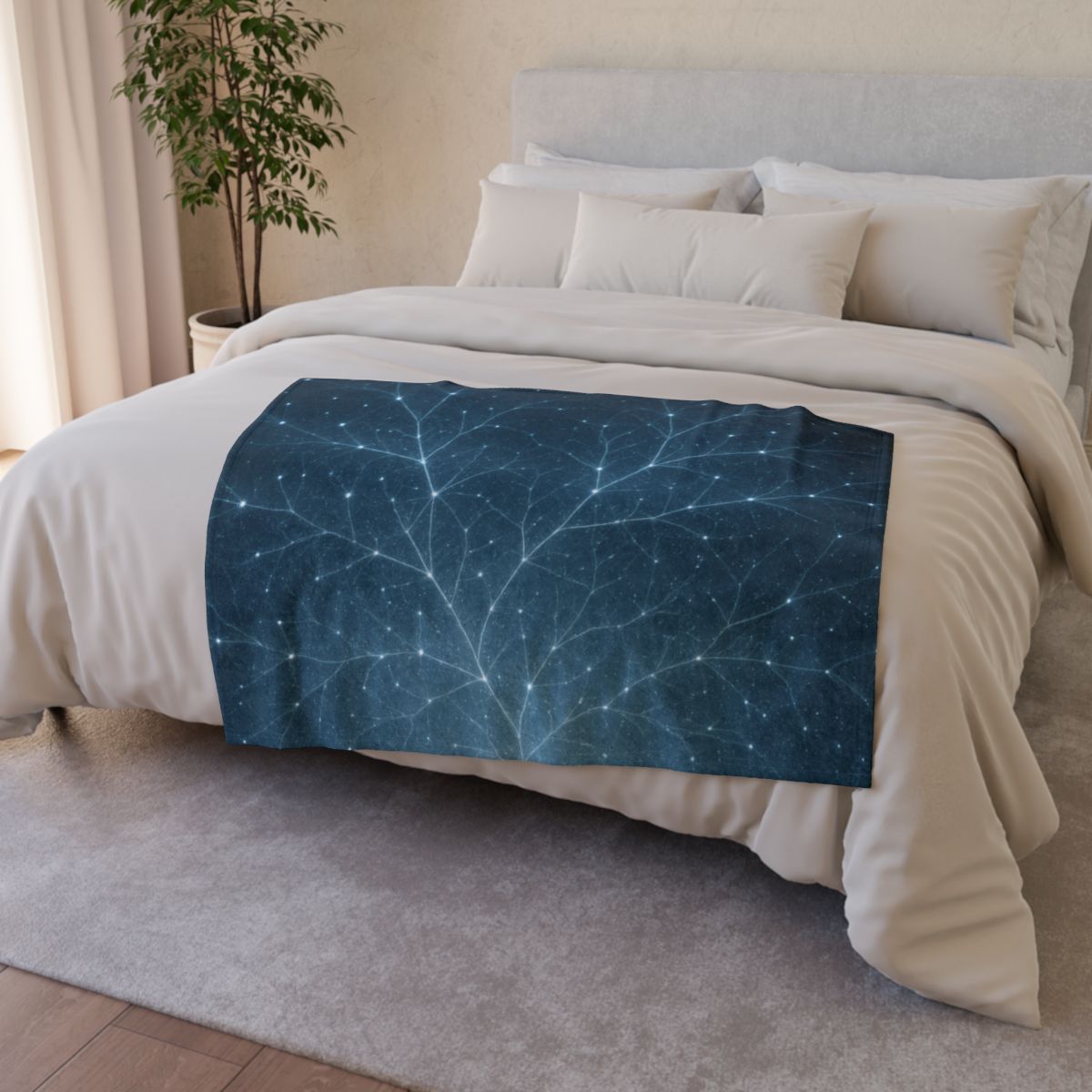 Starlit Fractal Canopy trendy patterned blankets