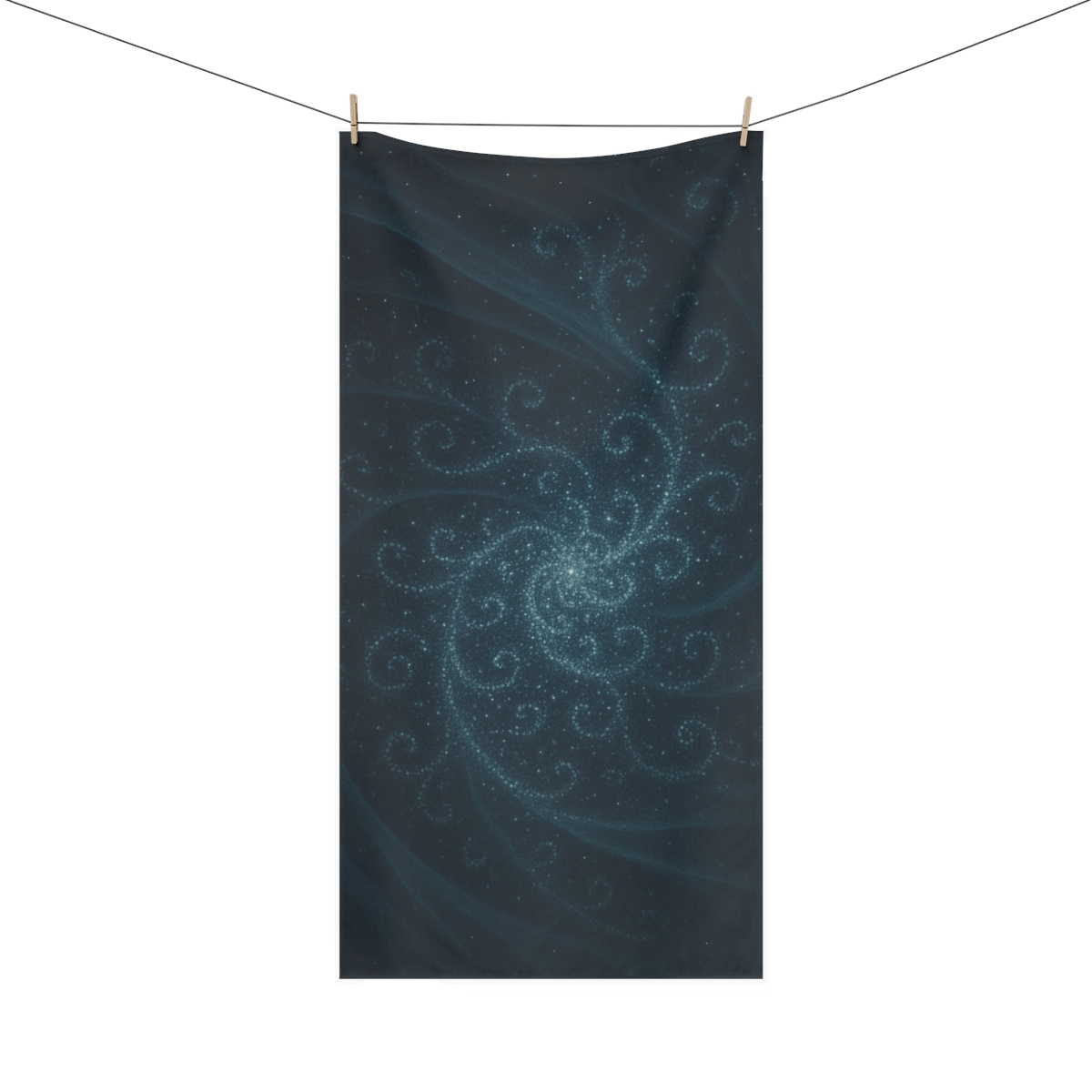 Starlit Fractal Drift comfortable face towels