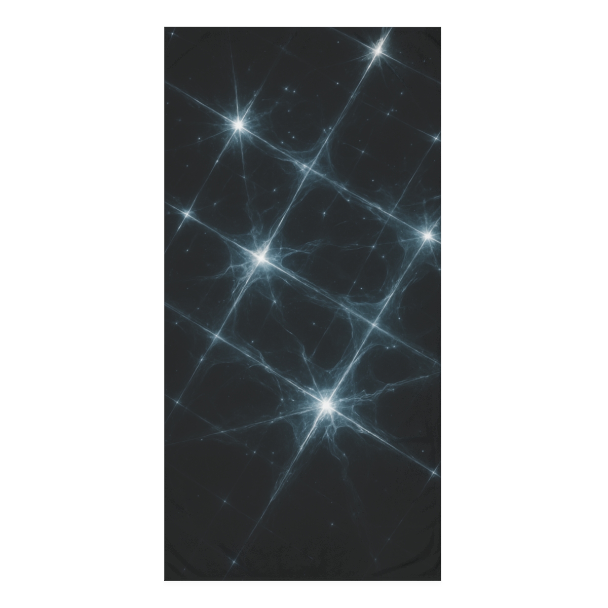 Starlit Fracture Lattice designer printed towels