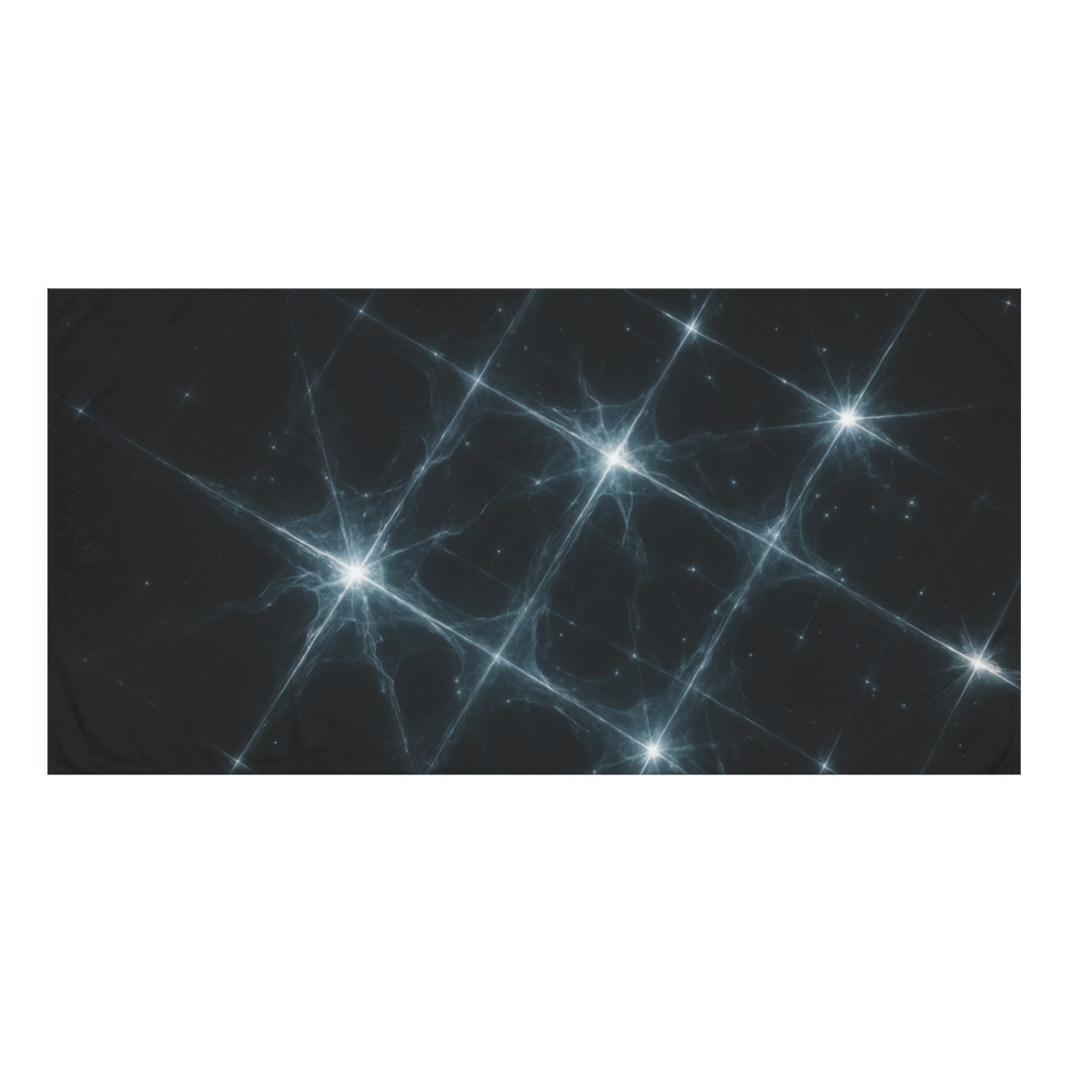 Starlit Fracture Lattice designer printed towels