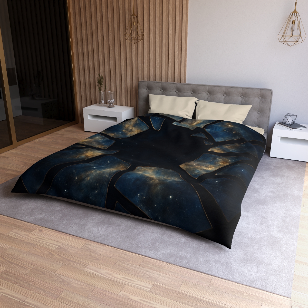 Starlit Fracture Mosaic personalized bedding duvets
