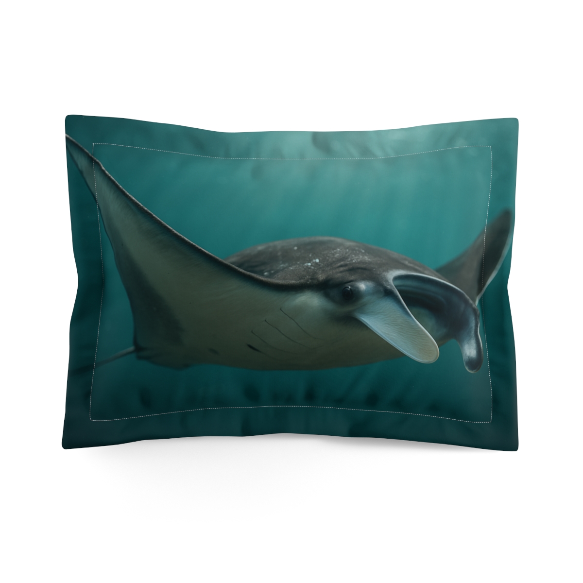 Starlit Glide Giant Manta Ray stylish throw pillows