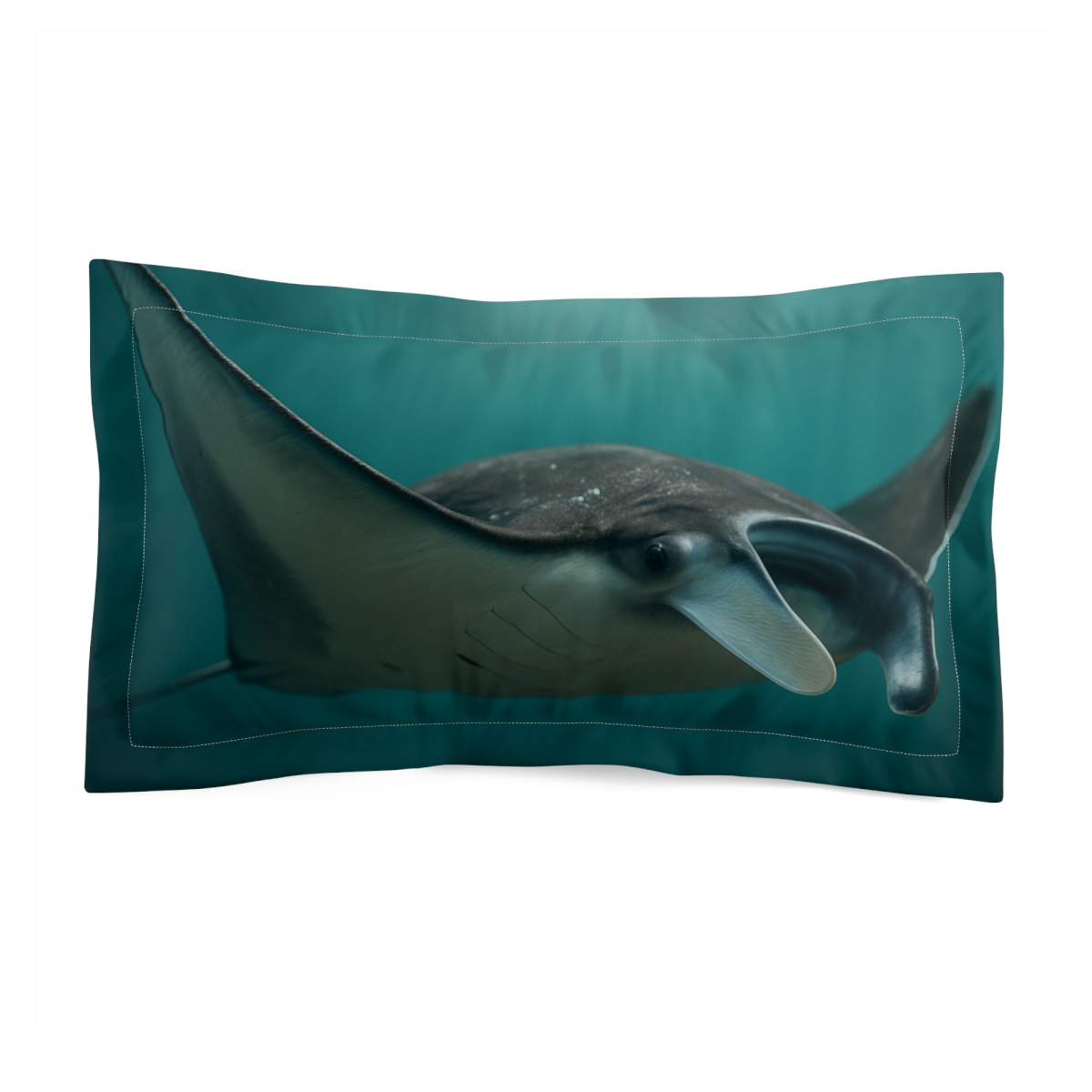 Starlit Glide Giant Manta Ray stylish throw pillows