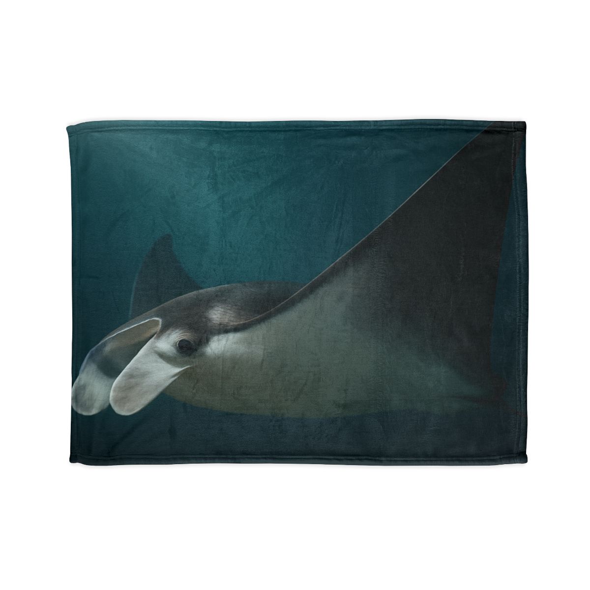 Starlit Glide Manta Ray designer printed blankets