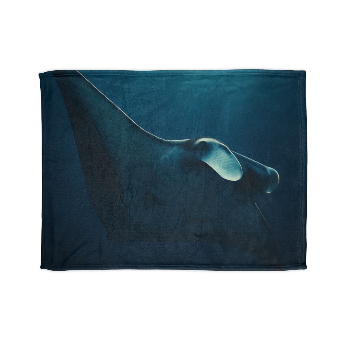 Starlit Glide Manta Ray designer printed blankets