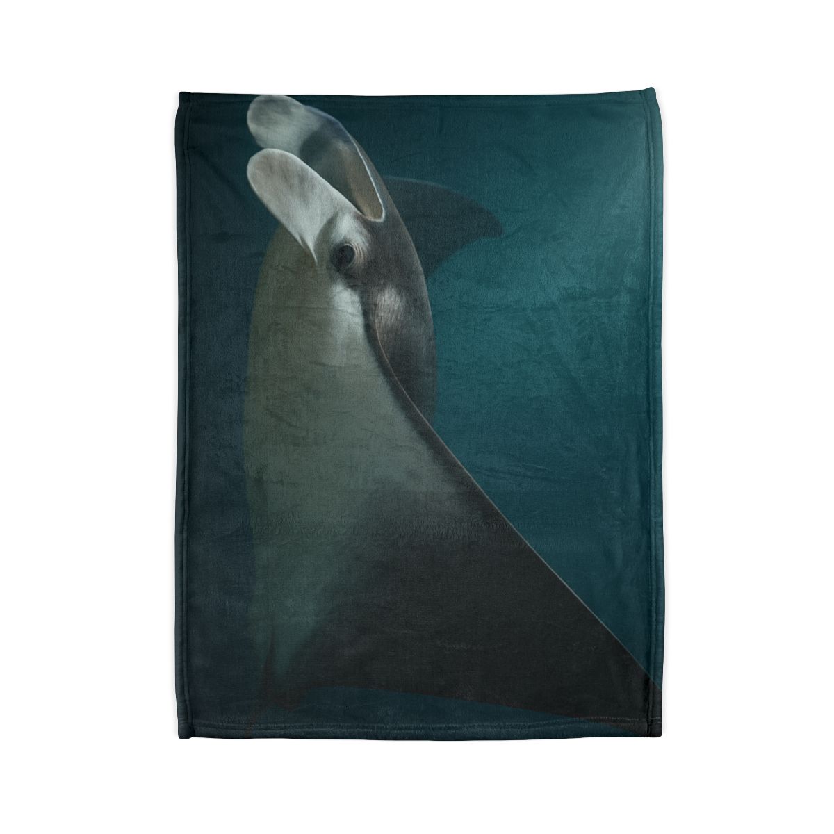 Starlit Glide Manta Ray designer printed blankets