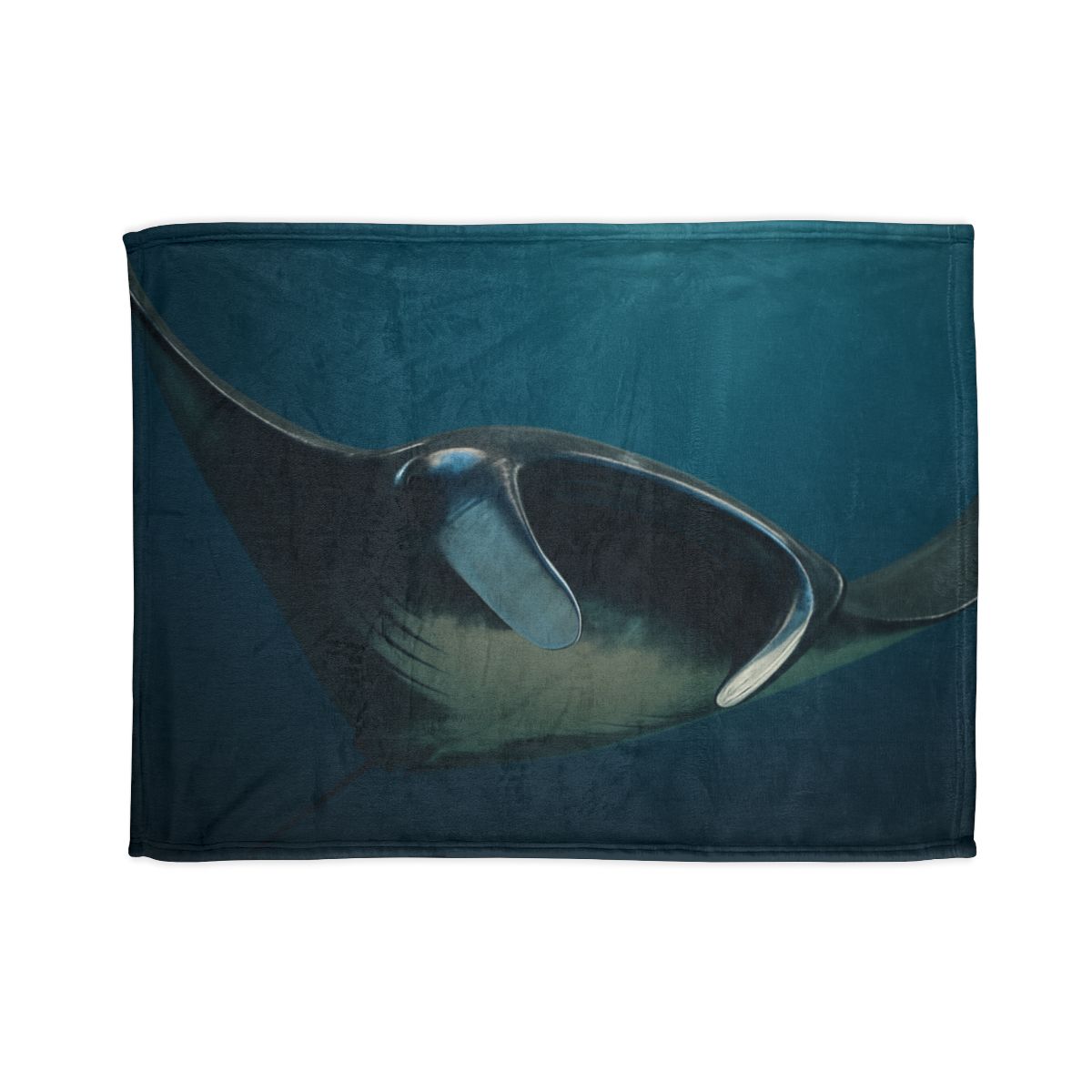 Starlit Glide Manta Ray soft fleece blankets