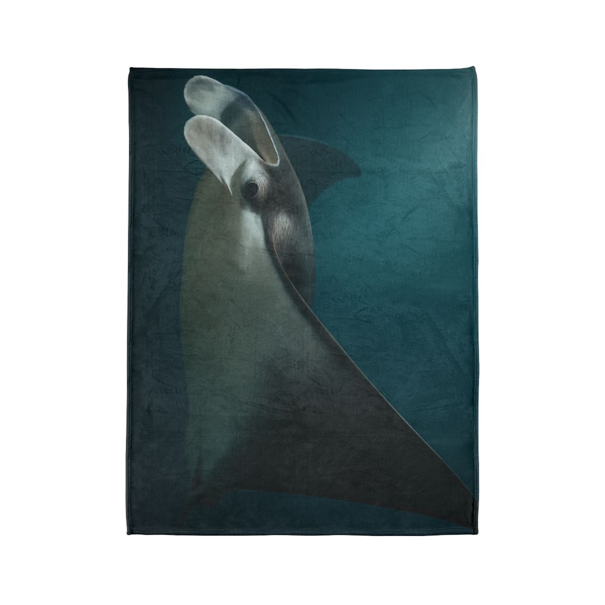 Starlit Glide Manta Ray designer printed blankets