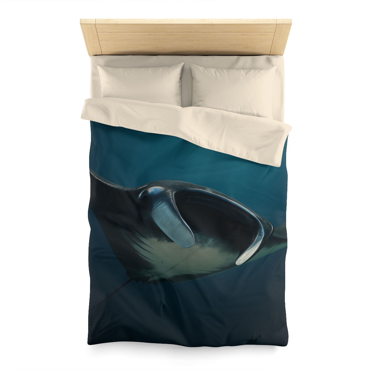 Starlit Glide Manta Ray stylish duvet covers