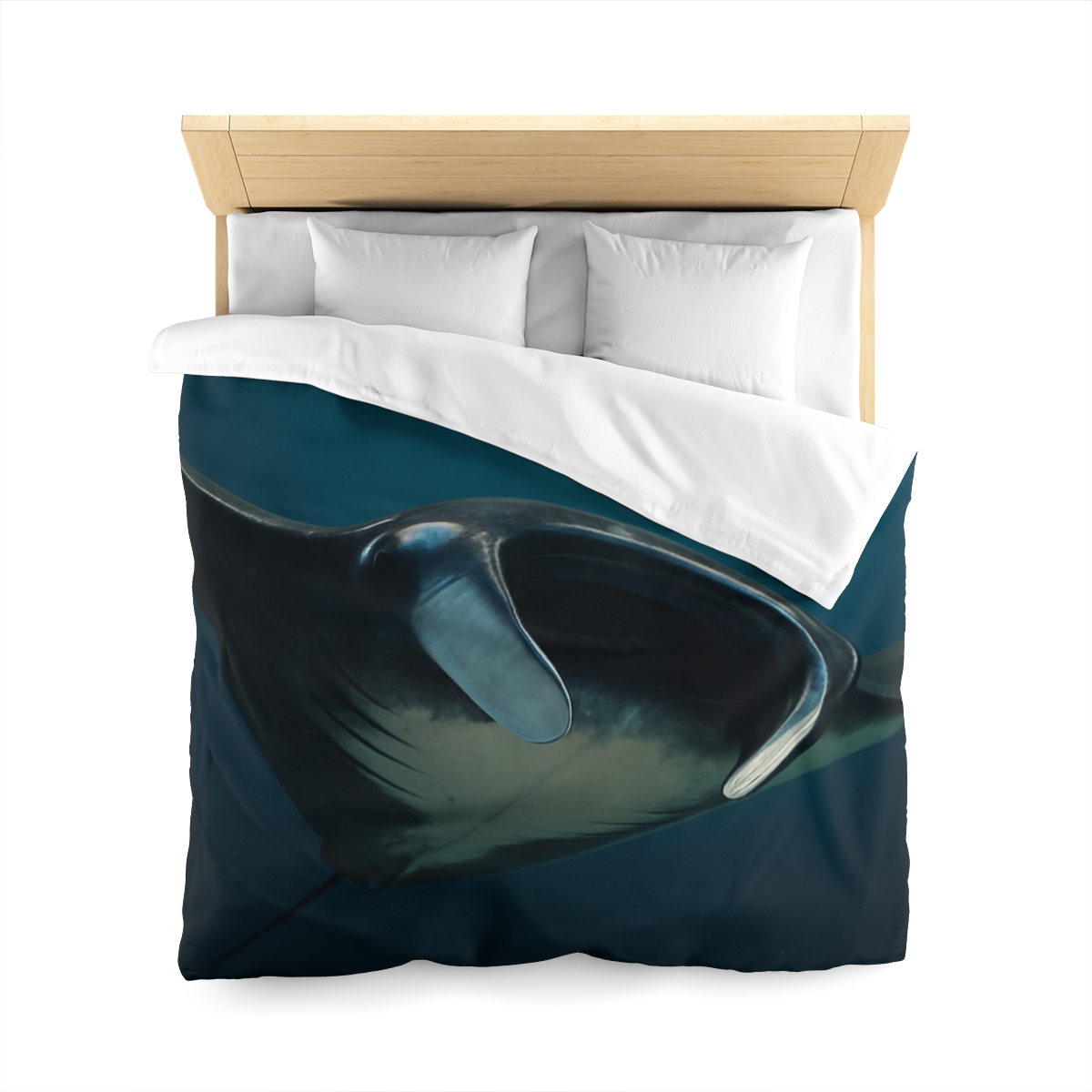 Starlit Glide Manta Ray stylish duvet covers