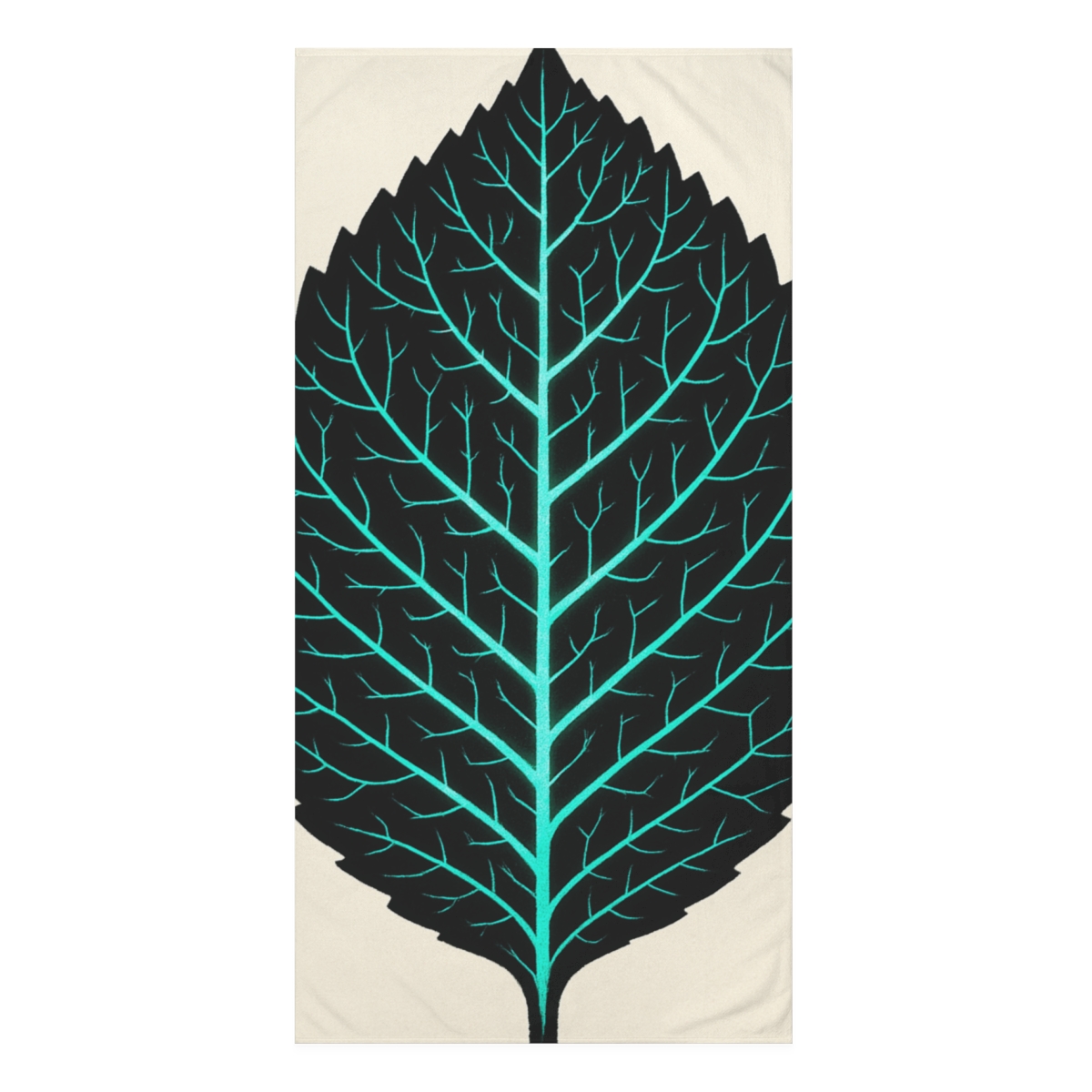 Starlit Leaf Vein Matrix soft cotton towels