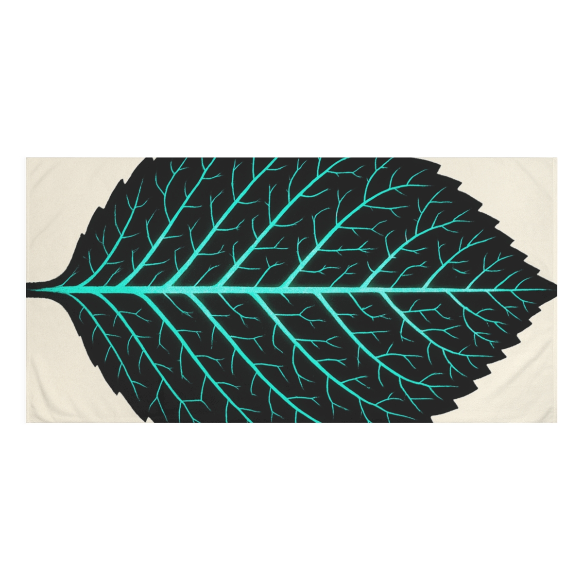 Starlit Leaf Vein Matrix soft cotton towels