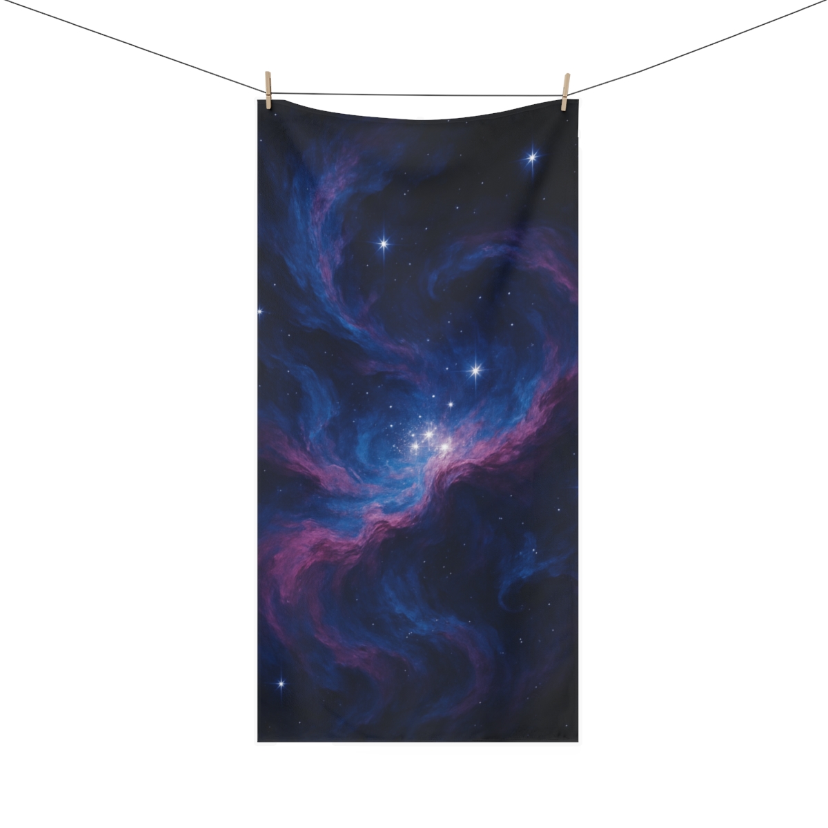 Starlit Nebula Cascade comfortable face towels