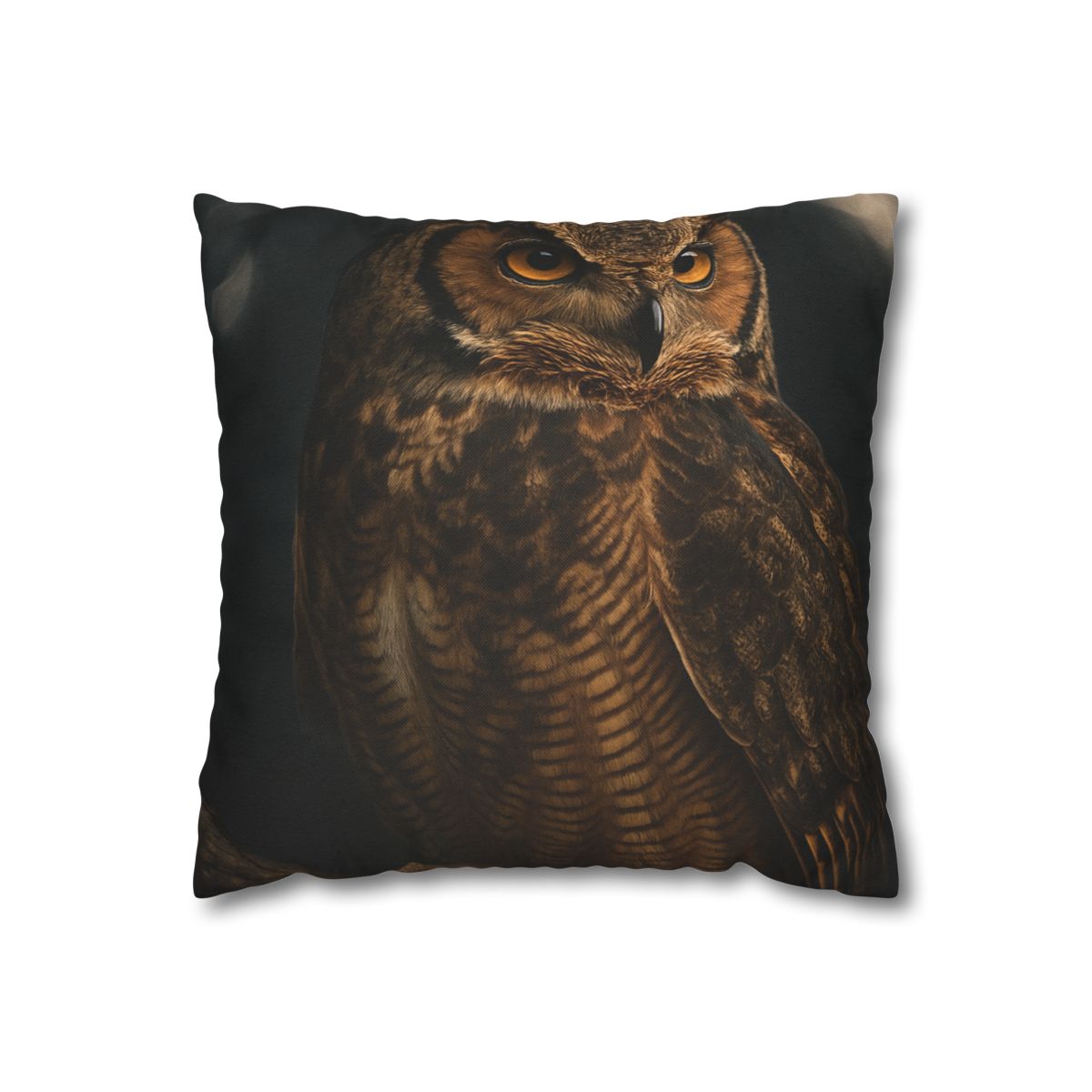 Starlit Perch Great Horned Owl soft cotton pillow cases