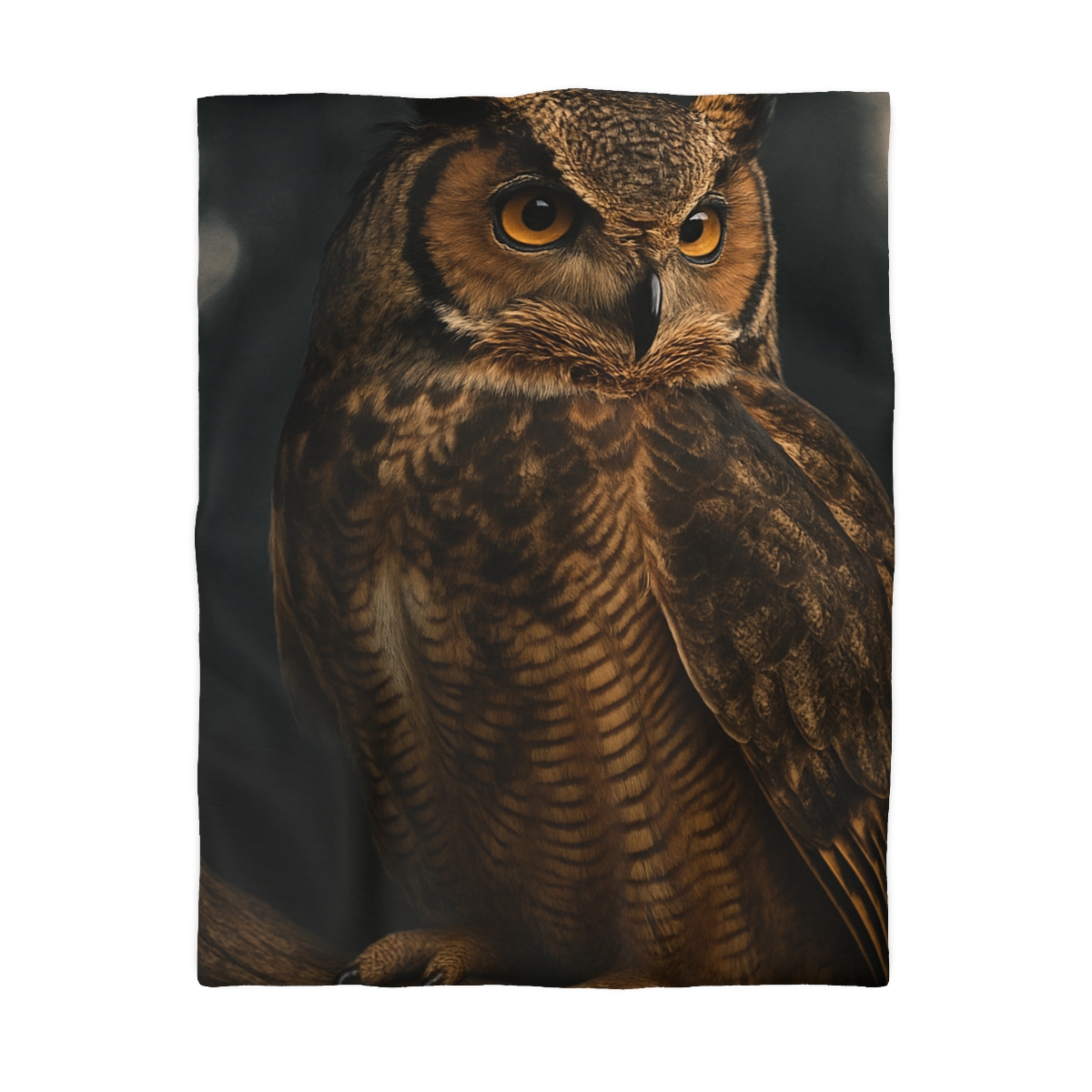 Starlit Perch Great Horned Owl trendy bedroom duvets