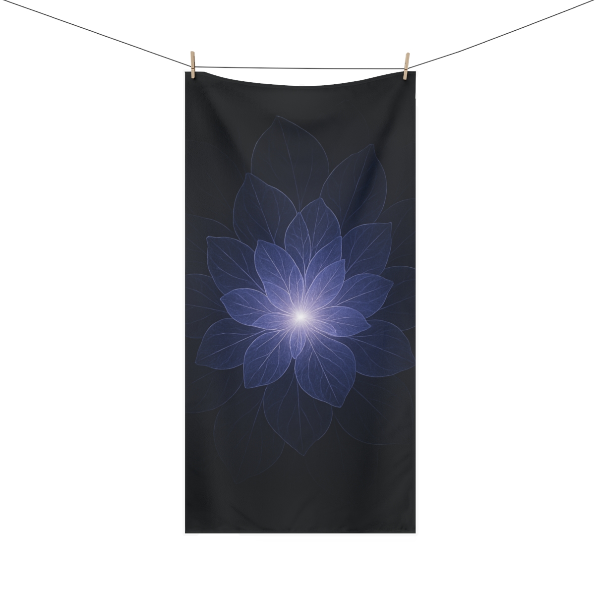 Starlit Petal Lattice personalized bath towels