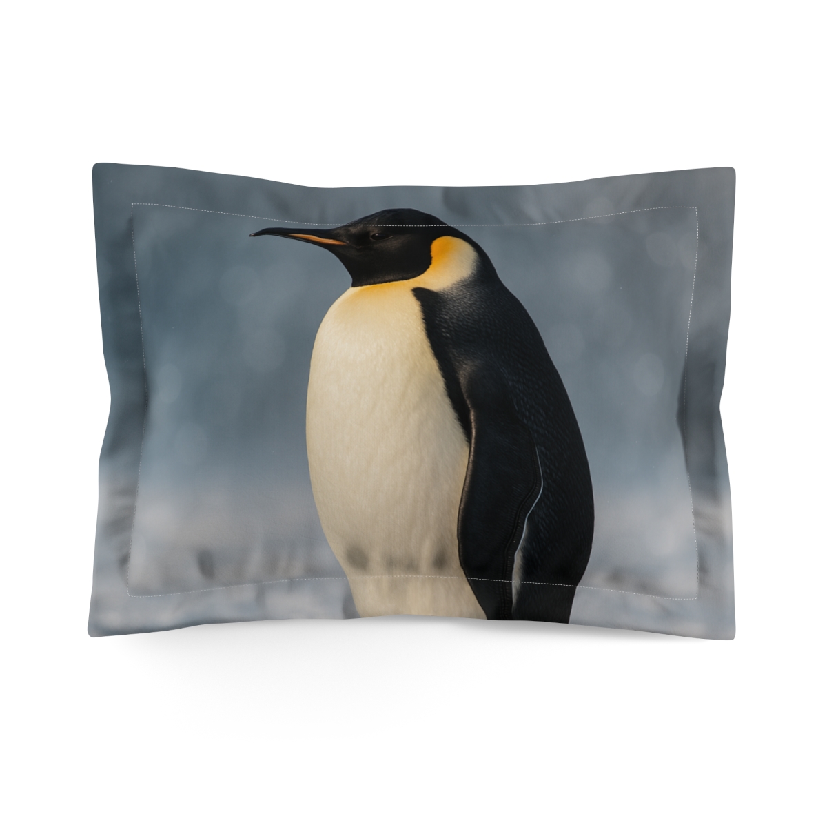 Starlit Poise Emperor Penguin personalized decorative pillows