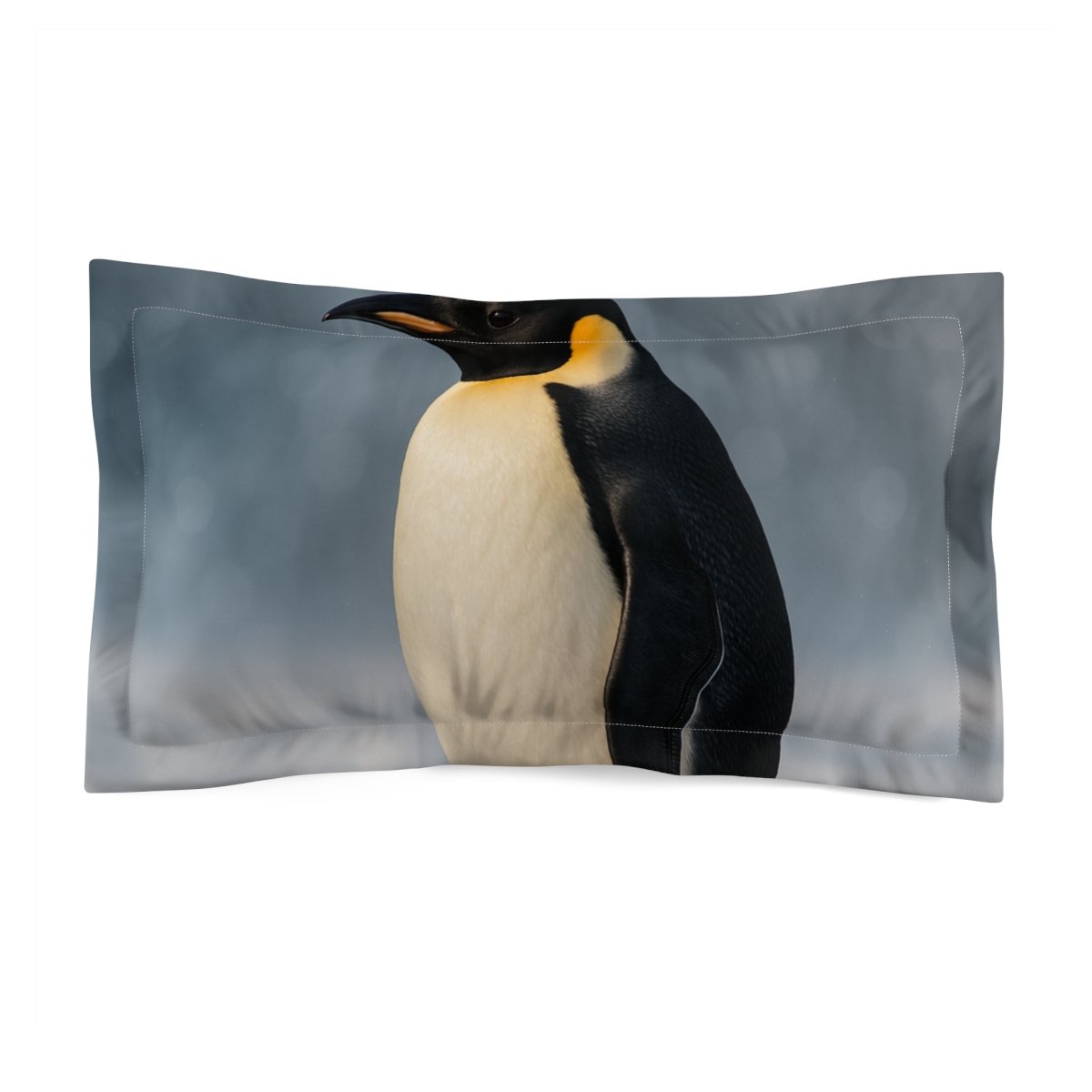 Starlit Poise Emperor Penguin personalized decorative pillows