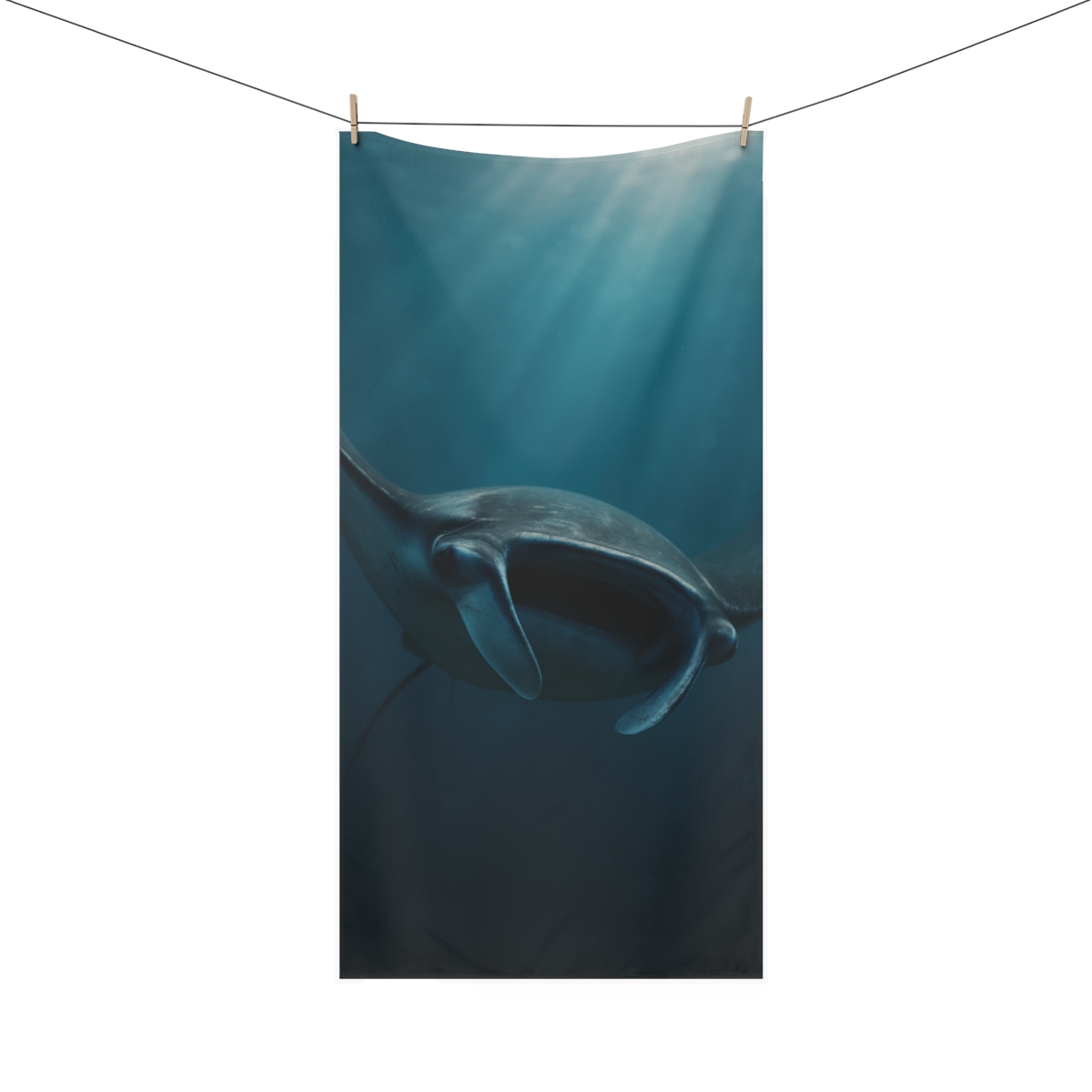 Starlit Sail Manta Ray custom towels