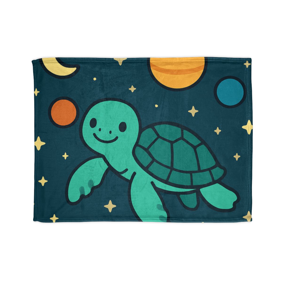 Starlit Space Turtle stylish throw blankets