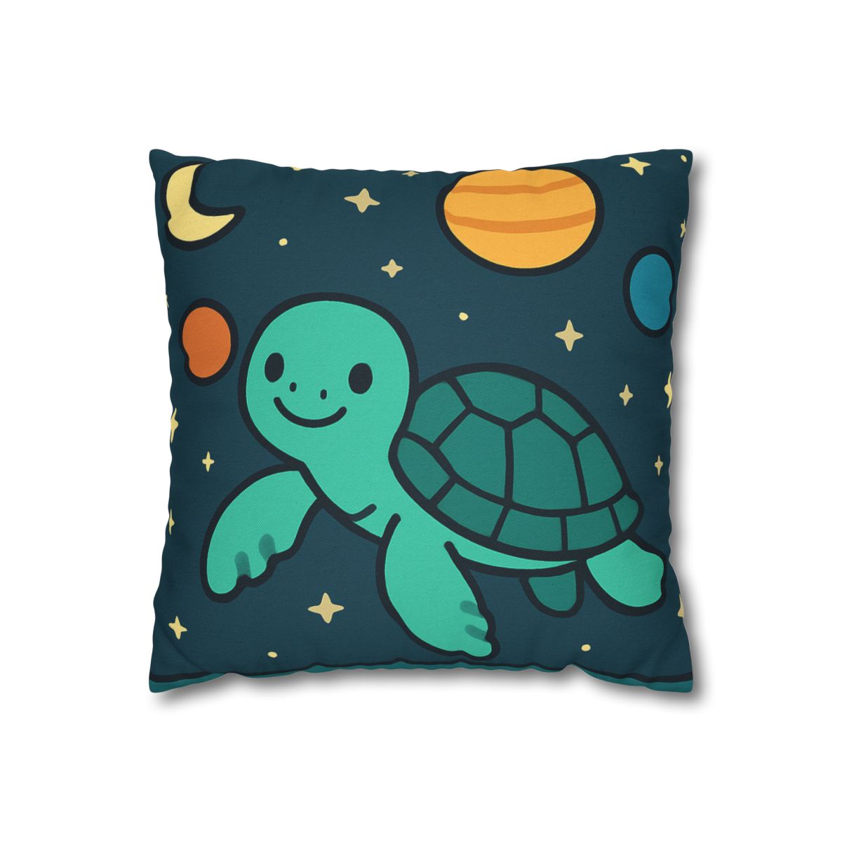 Starlit Space Turtle designer print pillow cases