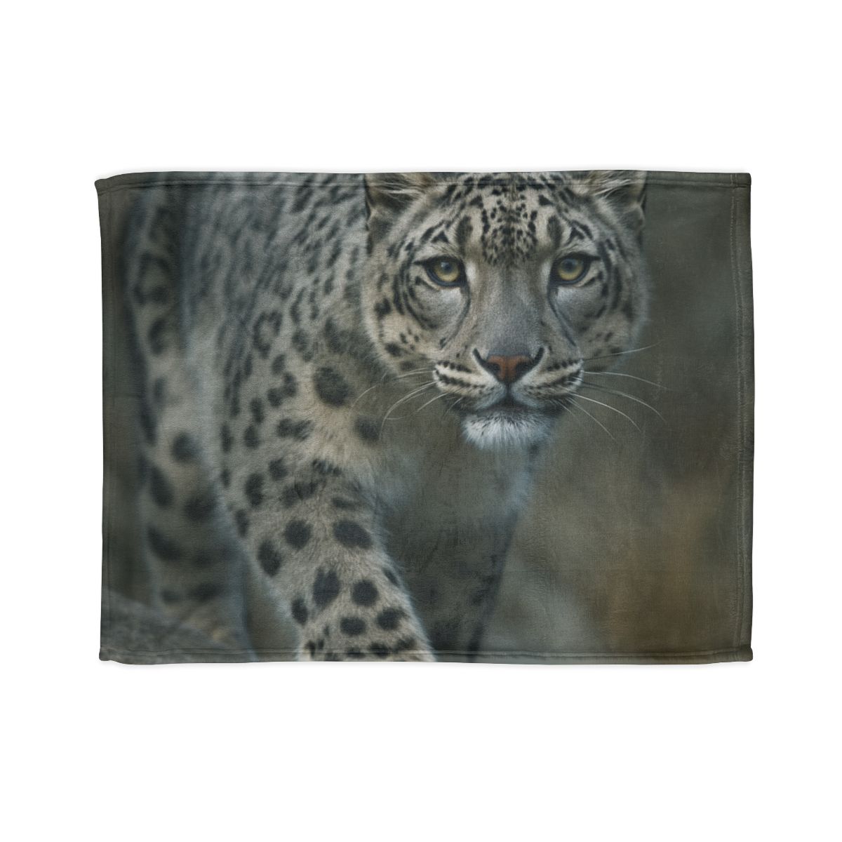 Starlit Sprint Snow Leopard soft fleece blankets